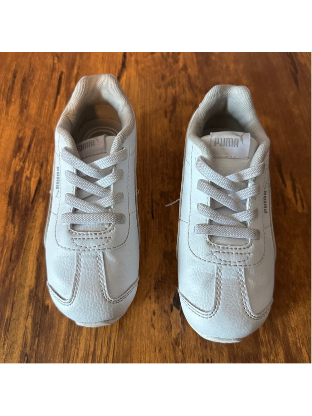 Puma Sneakers Toddler Girls Size 9C White Lace Up Athletic Shoes